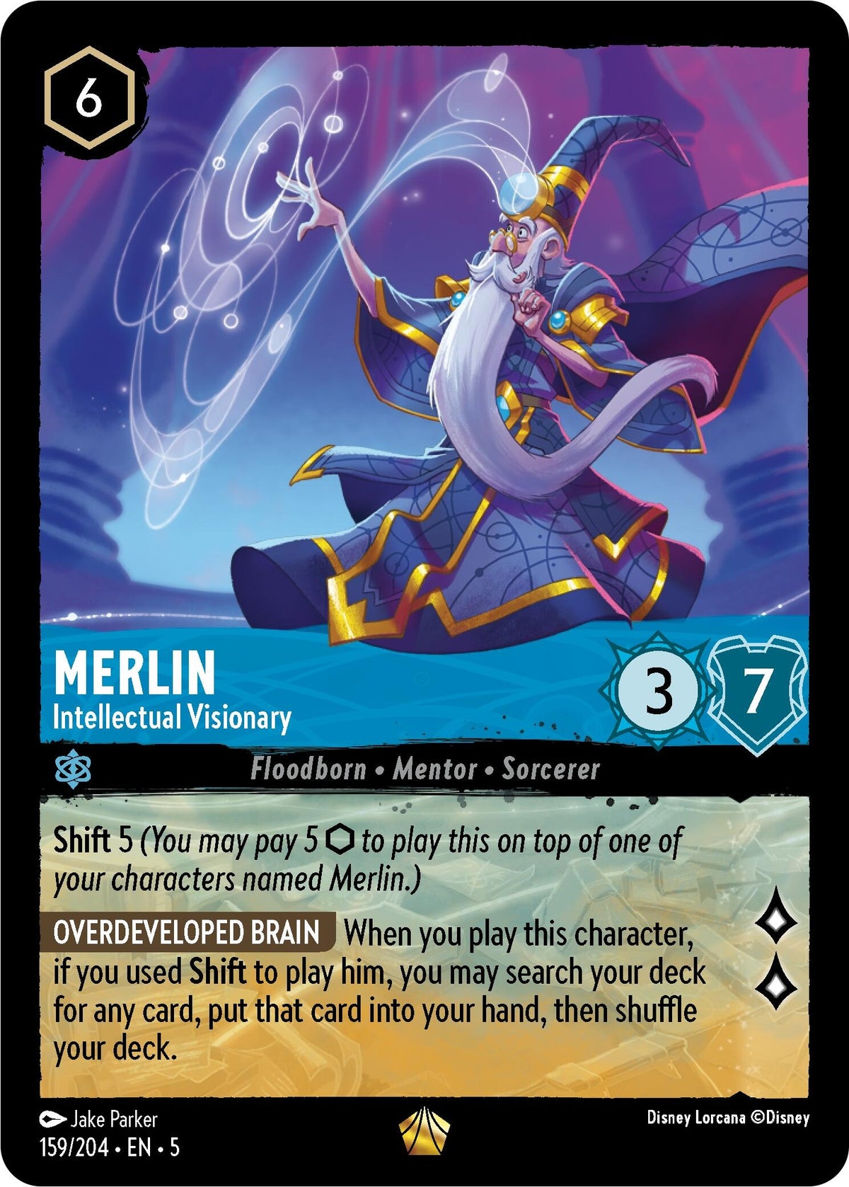Image for Merlin - Intellectual Visionary (159/204) (5) - Disney Lorcana