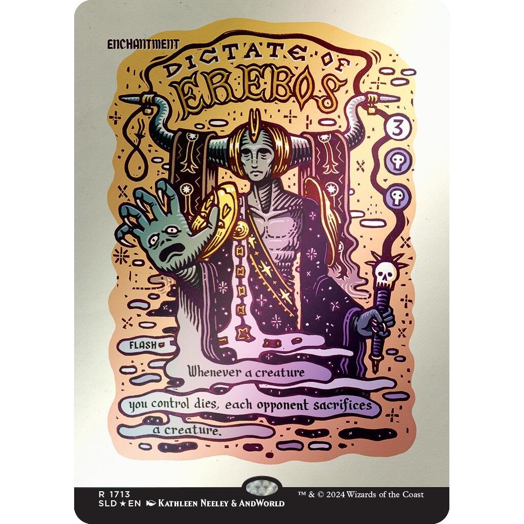 Image for Dictate of Erebos (Rainbow Foil) (1713) (SLD) - Magic: The Gathering