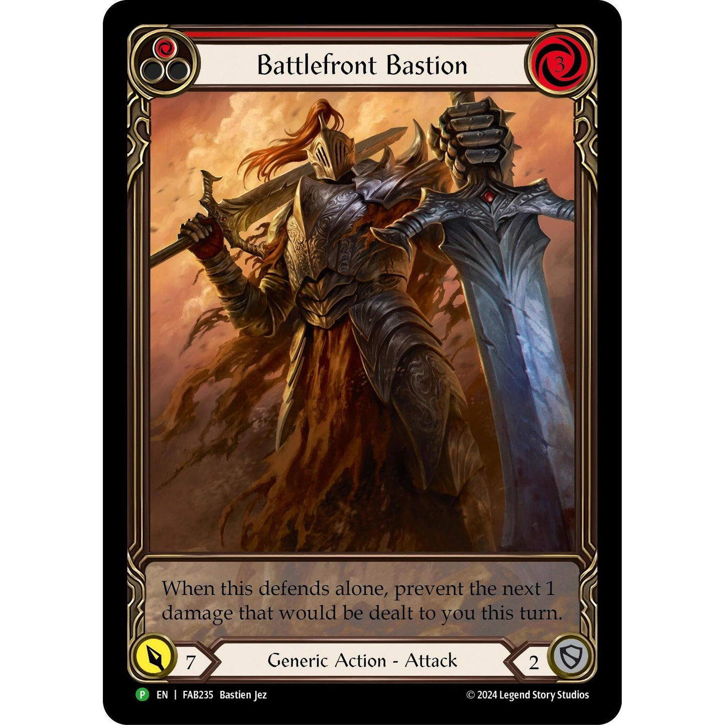 Image for Battlefront Bastion (Red) - FAB235 (FAB235) (PR) - Flesh and Blood TCG