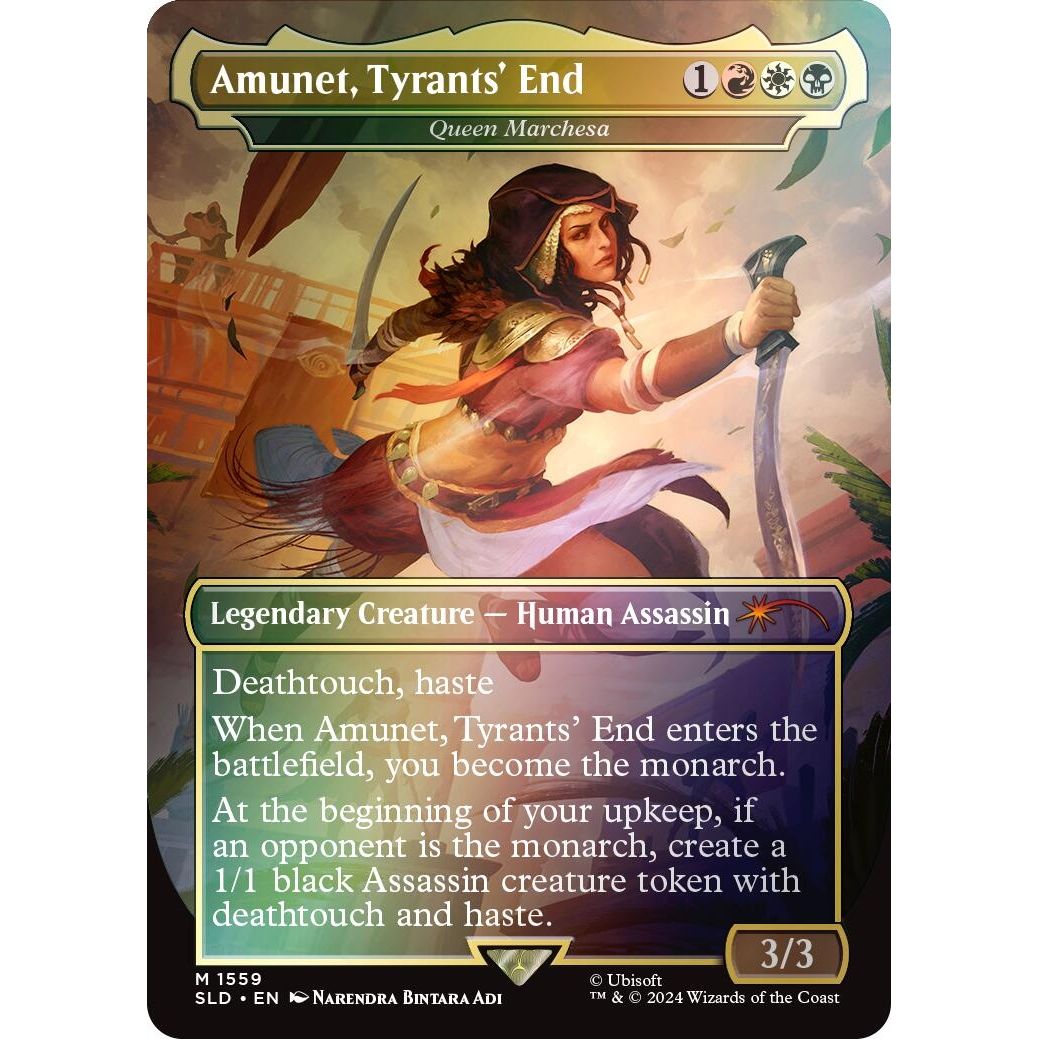 Image for Amunet, Tyrants' End - Queen Marchesa (Rainbow Foil) (1559) (SLD) - Magic: The Gathering