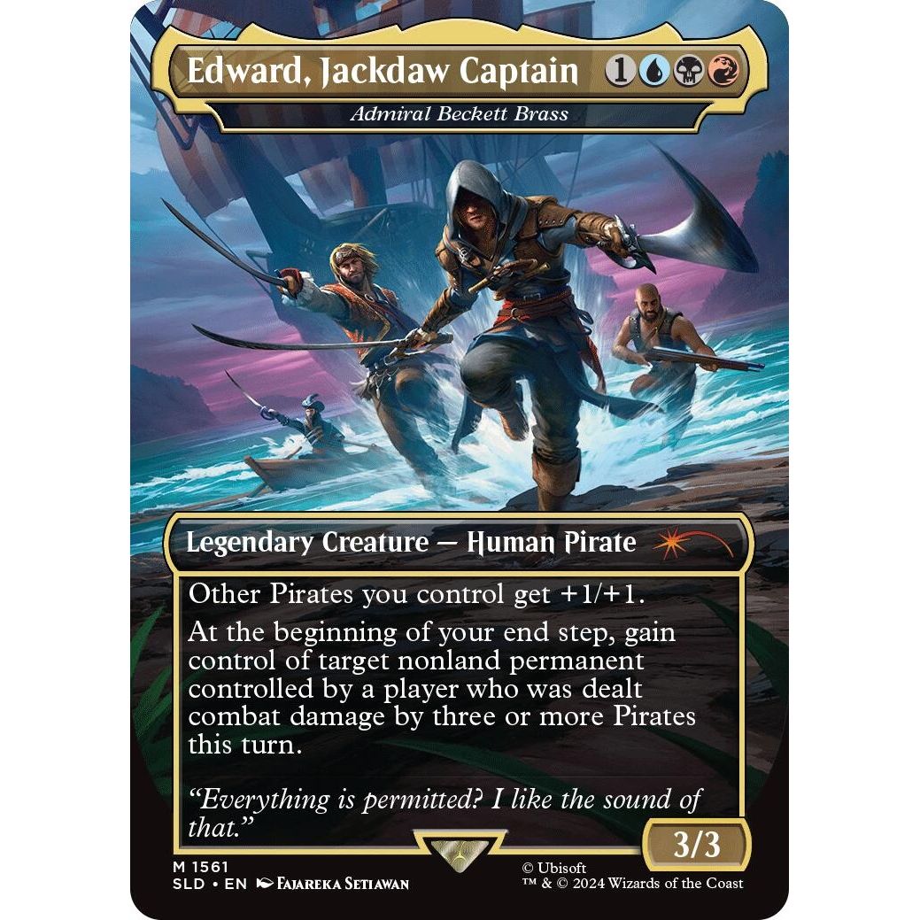 Image for Edward, Jackdaw Captain - Admiral Beckett Brass (1561) (SLD) - Magic: The Gathering