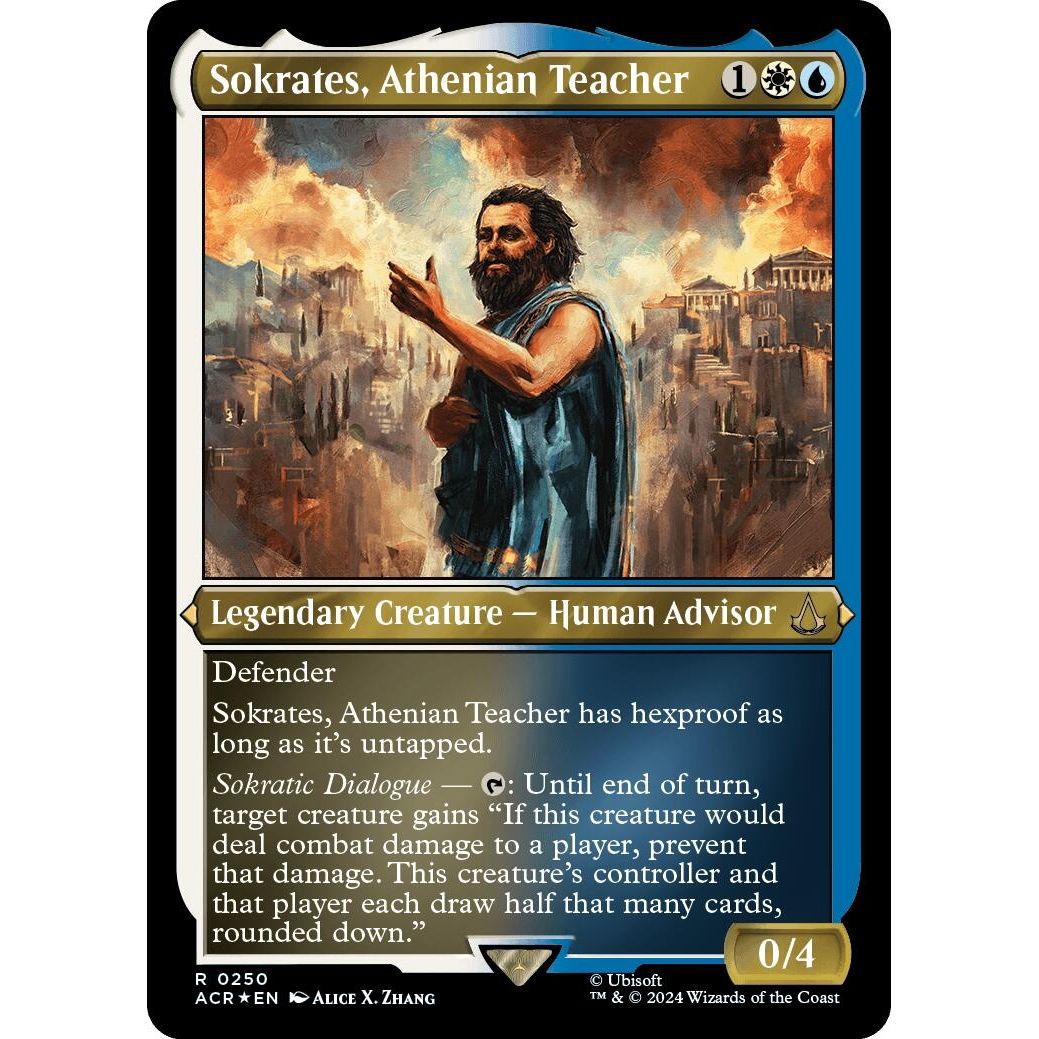 Image for Sokrates, Athenian Teacher (Foil Etched) (250) (ACR) - Magic: The Gathering