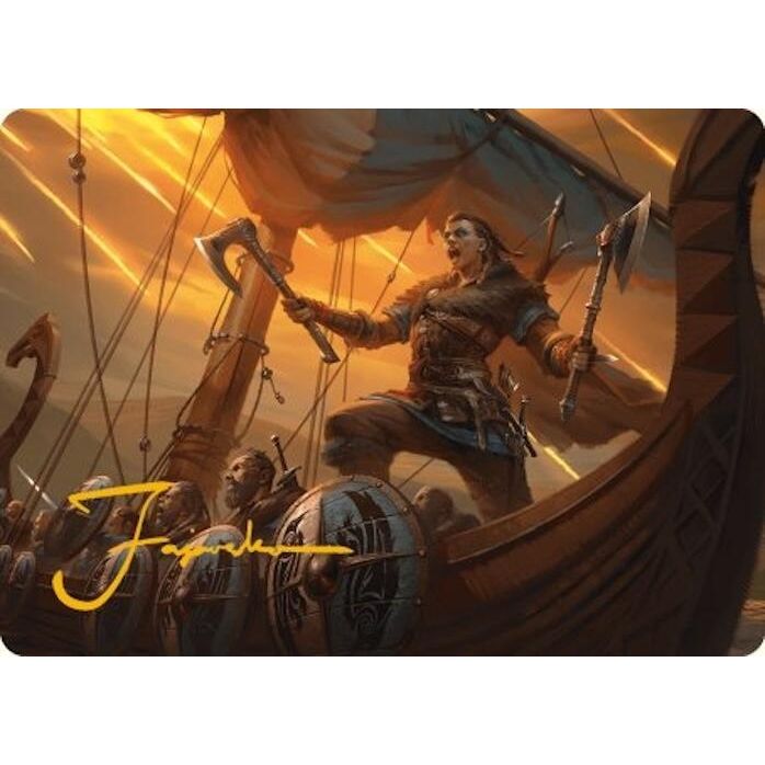 Image for Eivor, Battle-Ready Art Card (Gold-Stamped Signature) (18) (ASACR) - Magic: The Gathering