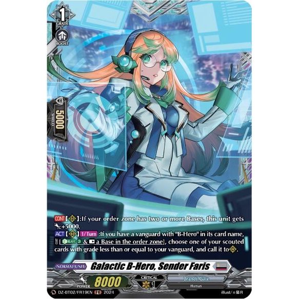 Image for Galactic B-Hero, Sender Faris (FR) (DZ-BT02/FR19EN) (DZ-BT02) - Cardfight Vanguard