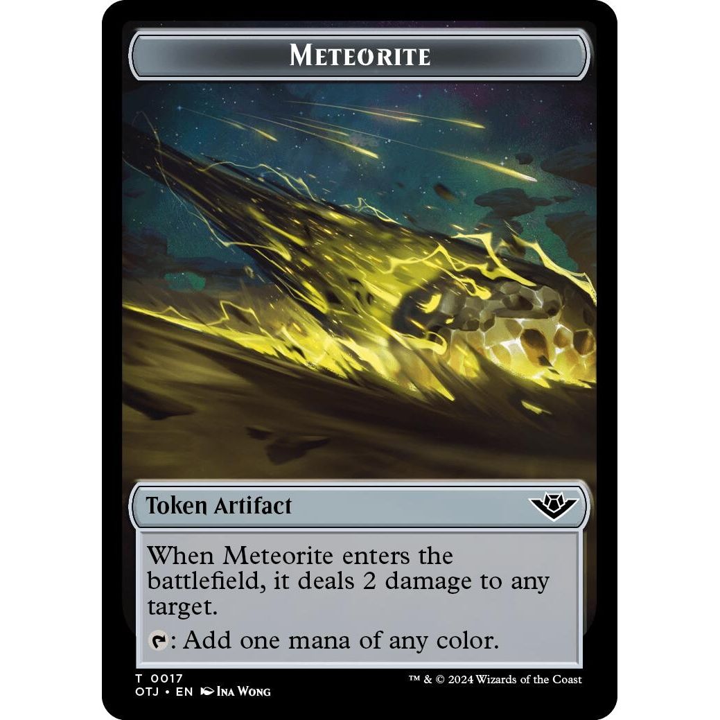 Image for Meteorite // Plot Double-Sided Token (17 // 20) (OTJ) - Magic: The Gathering