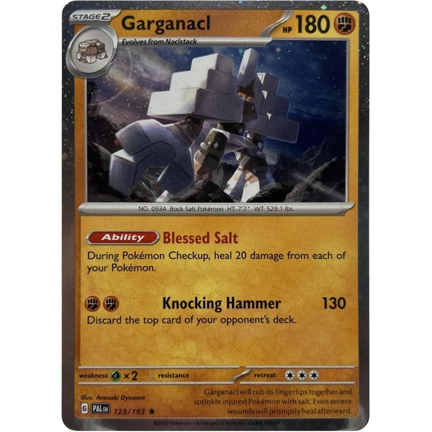 Image for Garganacl (Cosmos Holo) (123/193) (BLE) - Pokemon