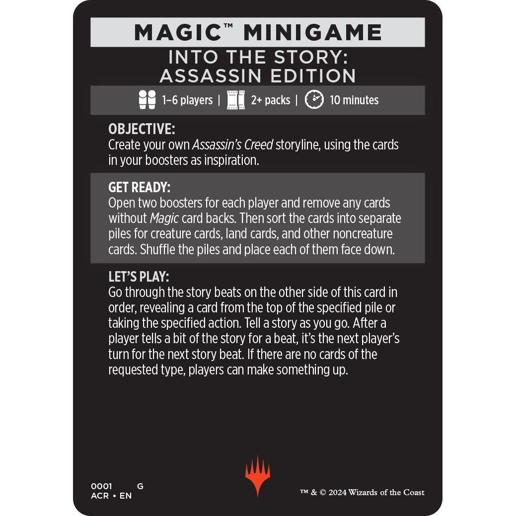 Image for Magic Minigame: Into The Story: Assassin Edition (1) (ACR) - Magic: The Gathering