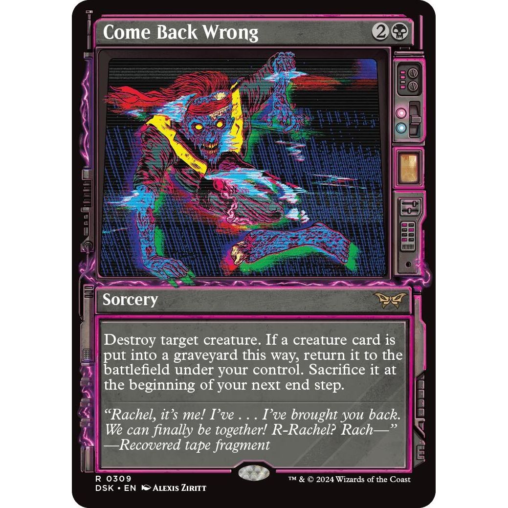 Image for Come Back Wrong (Showcase) (309) (DSK) - Magic: The Gathering