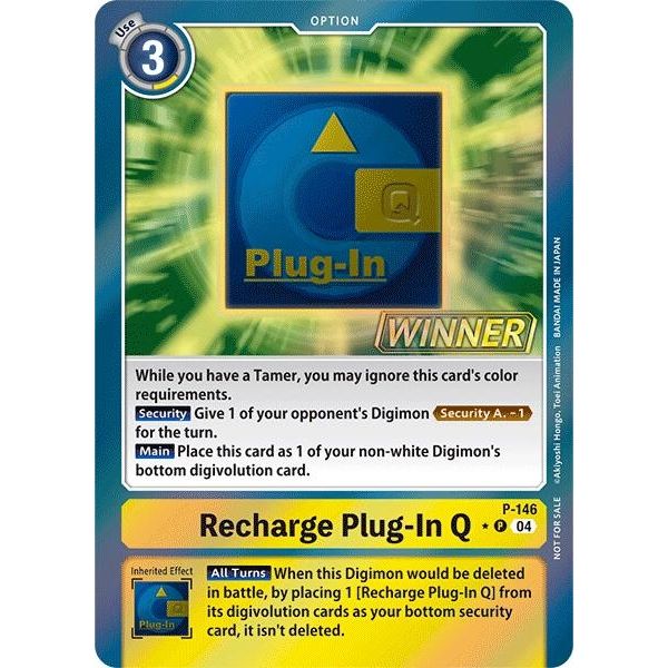 Image for Recharge Plug-In Q - P-146 (Store Tournament 2024 Jul. - Sep. Winner Pack) (P-146 P) (D-PR) - Digimon Card Game