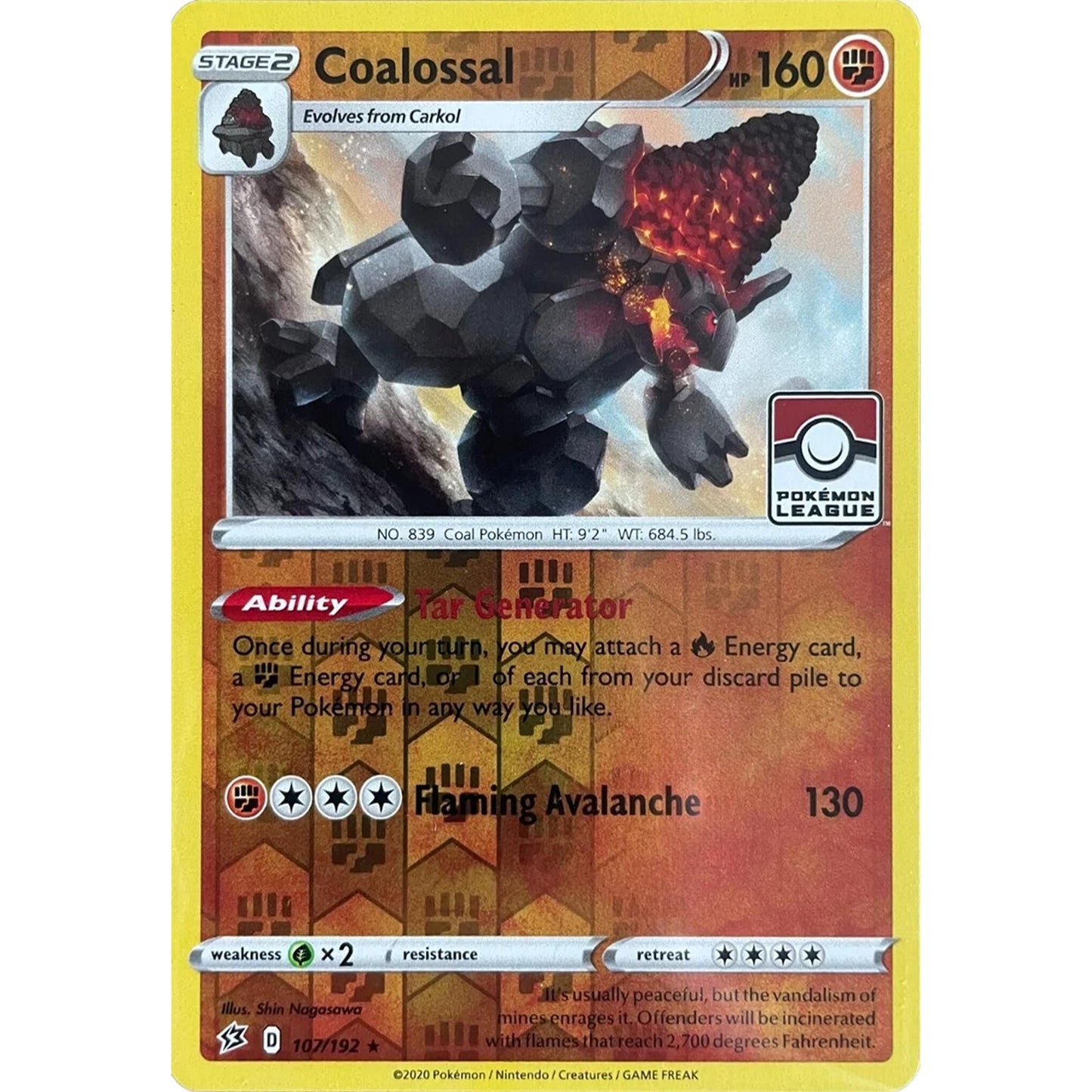 Image for Coalossal - 107/192 (League Promo) (107/192) (PR) - Pokemon