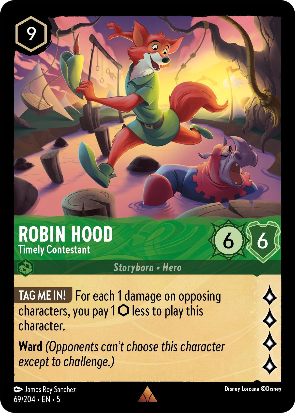 Image for Robin Hood - Timely Contestant (69/204) (5) - Disney Lorcana