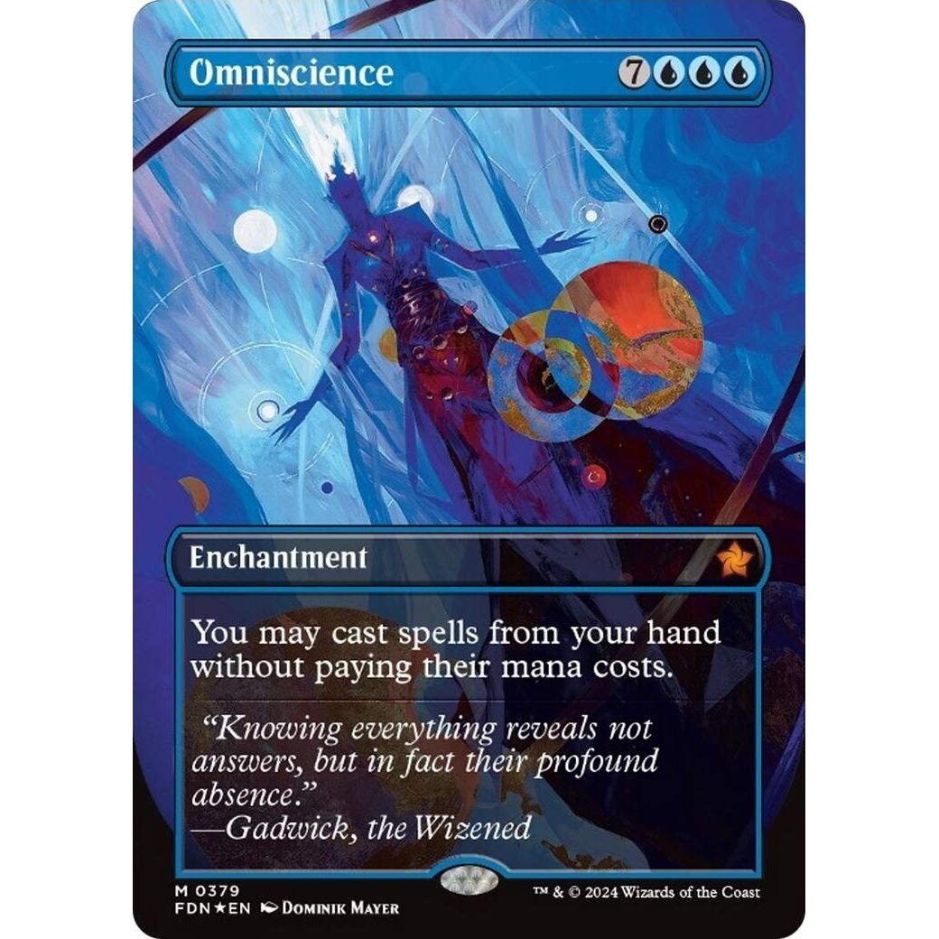 Image for Omniscience (Borderless) (Mana Foil) (379) (FDN) - Magic: The Gathering