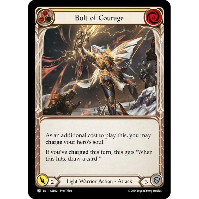 Image for Bolt of Courage (Yellow) (ASB021) - Flesh and Blood TCG