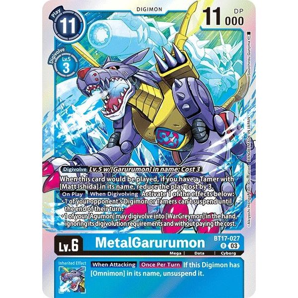 Image for MetalGarurumon (BT17-027 R) (BT17) - Digimon Card Game