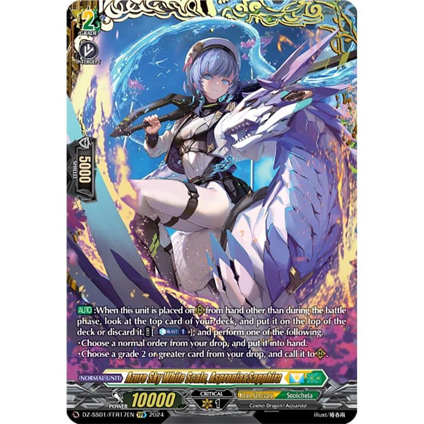 Image for Azure Sky White Scale, Aspronia&Sapphira (FFR) (DZ-SS01/FFR17EN) (DZ-SS01) - Cardfight Vanguard