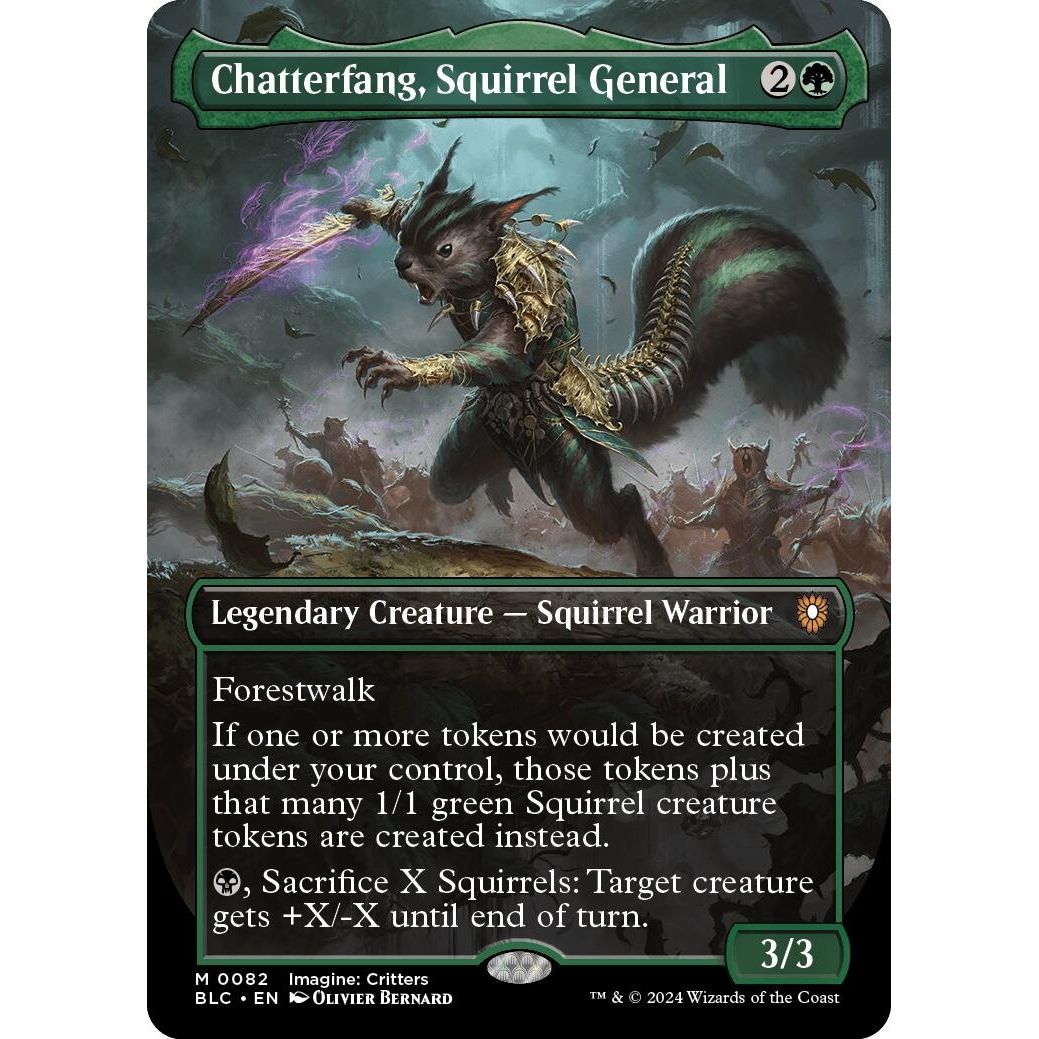Image for Chatterfang, Squirrel General (Borderless) (82) (BLC) - Magic: The Gathering