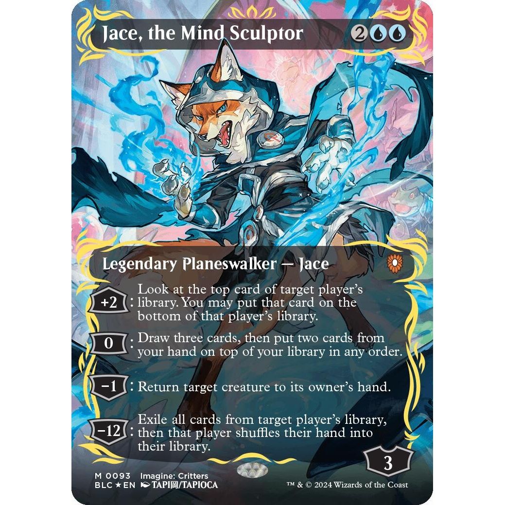 Image for Jace, the Mind Sculptor (Borderless) (Raised Foil) (93) (BLC) - Magic: The Gathering