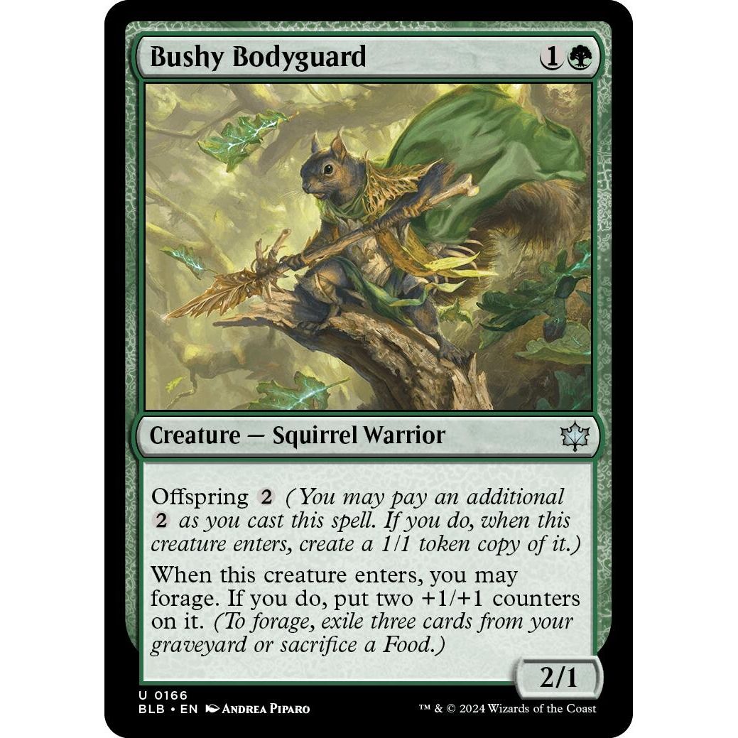 Image for Bushy Bodyguard (166) (BLB) - Magic: The Gathering