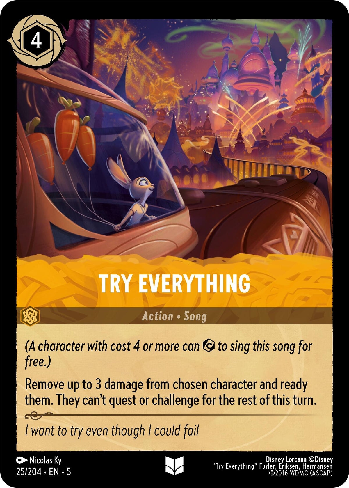 Image for Try Everything (25/204) (5) - Disney Lorcana