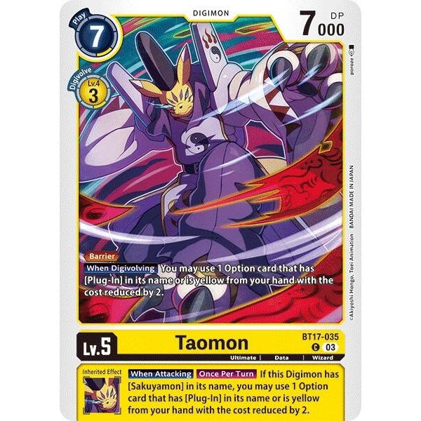 Image for Taomon (BT17-035 C) (BT17) - Digimon Card Game