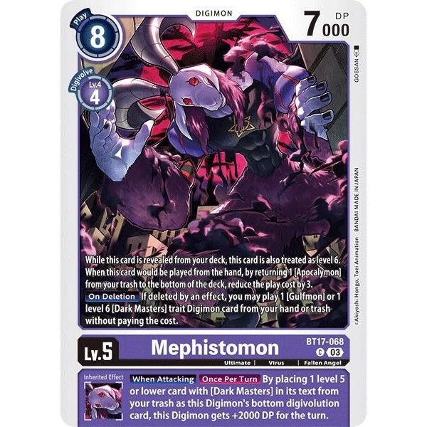 Image for Mephistomon (BT17-068 C) (BT17) - Digimon Card Game