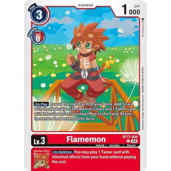 Image for Flamemon (BT17-009 C) (BT17) - Digimon Card Game