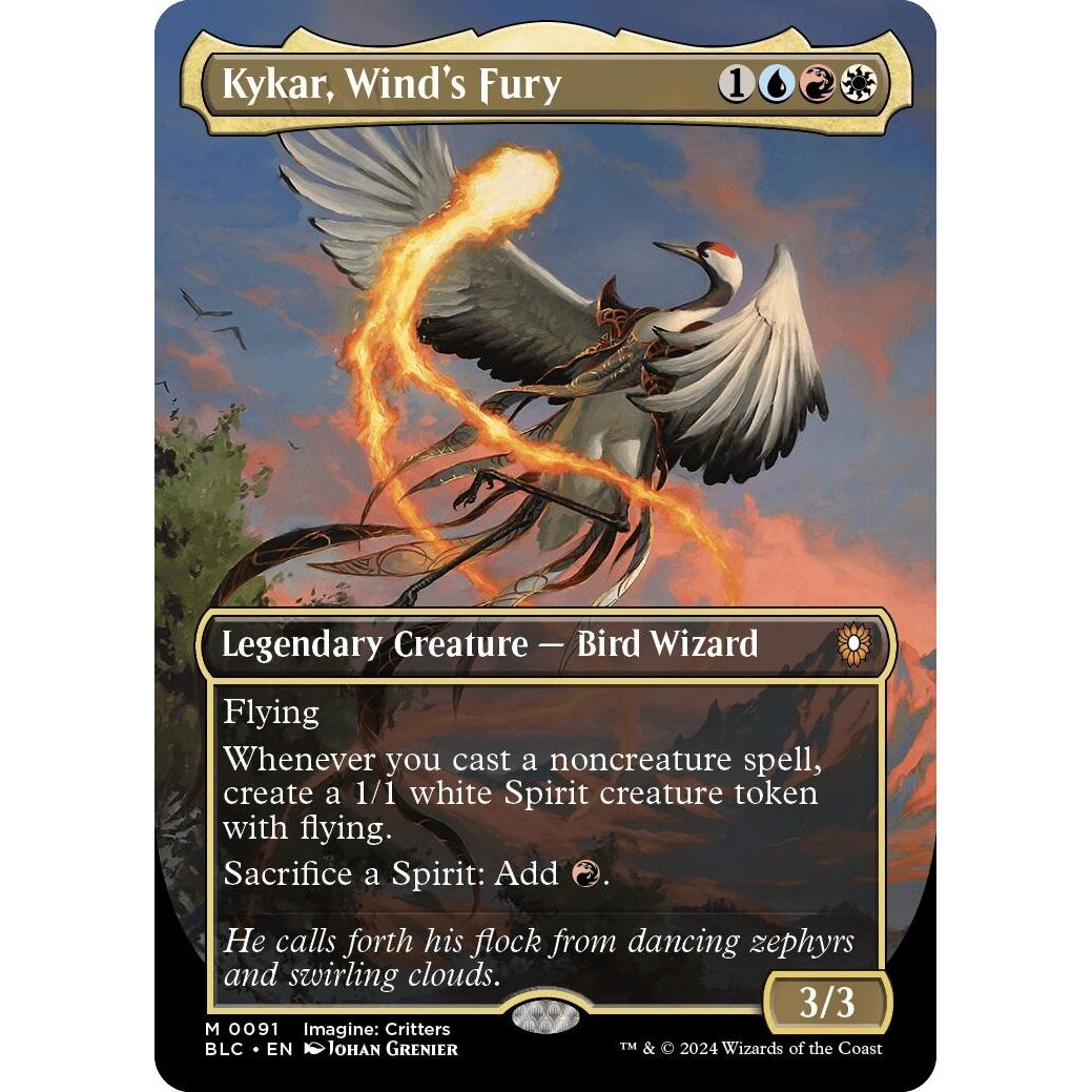 Image for Kykar, Wind's Fury (Borderless) (91) (BLC) - Magic: The Gathering