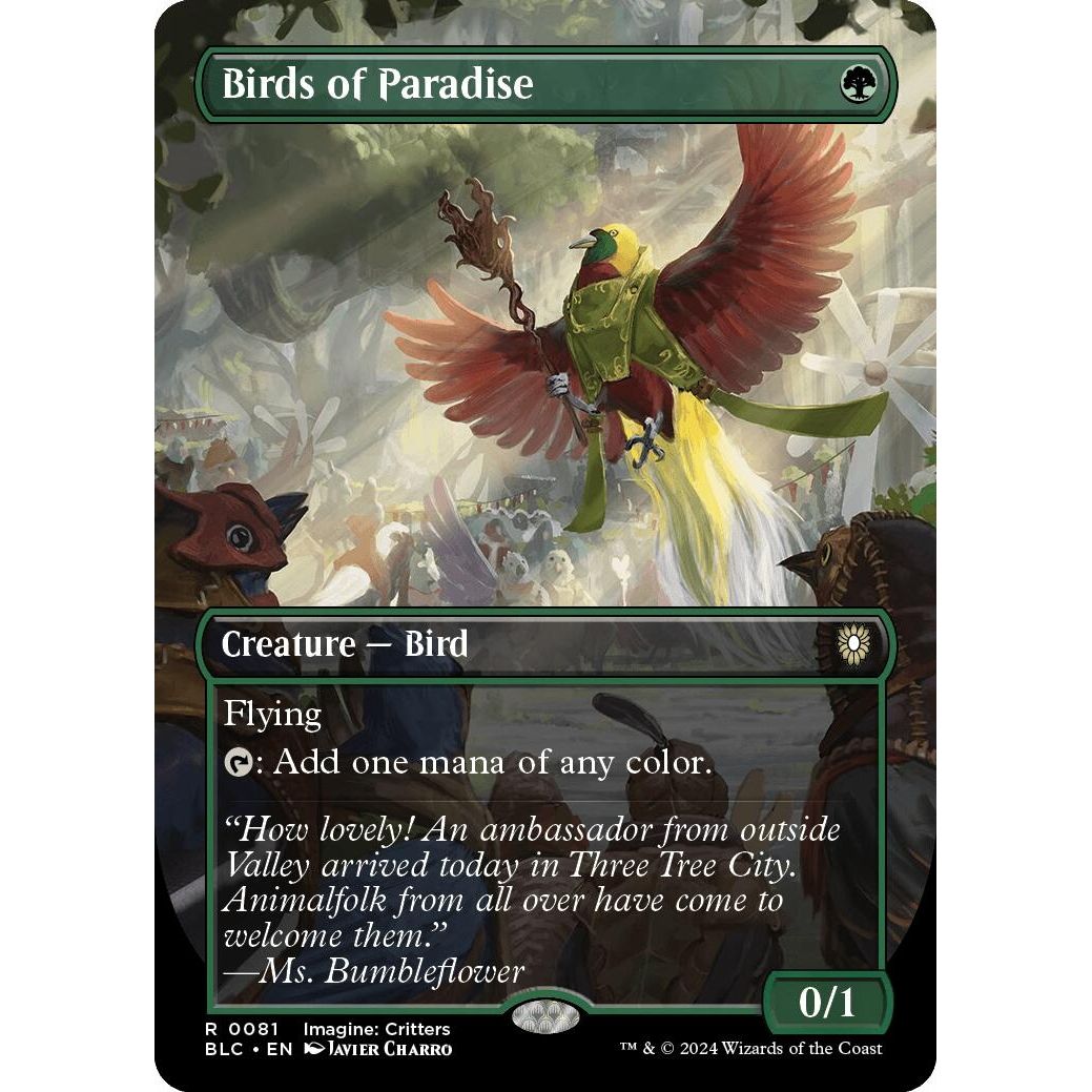 Image for Birds of Paradise (Borderless) (81) (BLC) - Magic: The Gathering