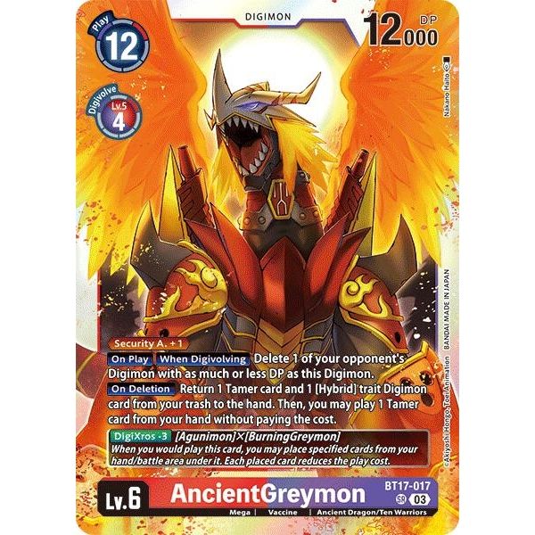 Image for AncientGreymon (BT17-017 SR) (BT17) - Digimon Card Game