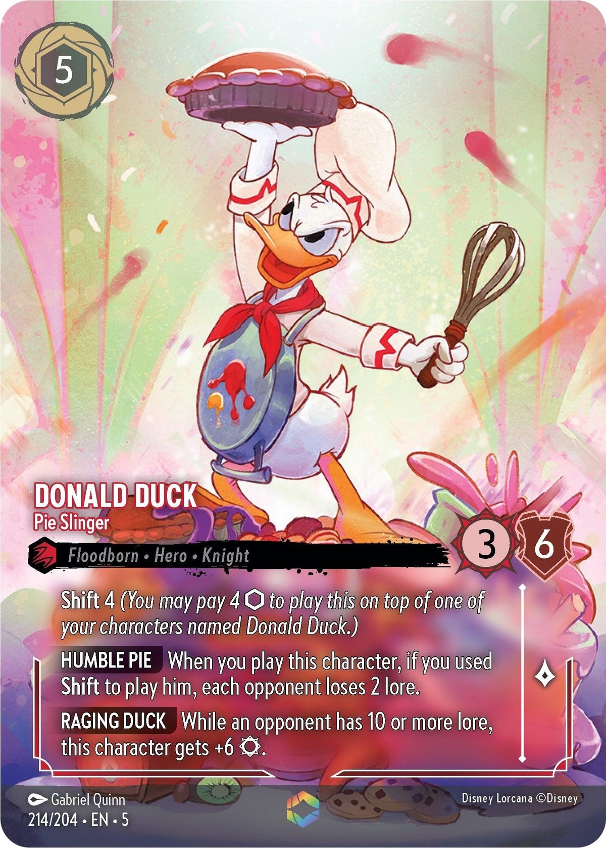 Image for Donald Duck - Pie Slinger (Enchanted) (214/204) (5) - Disney Lorcana