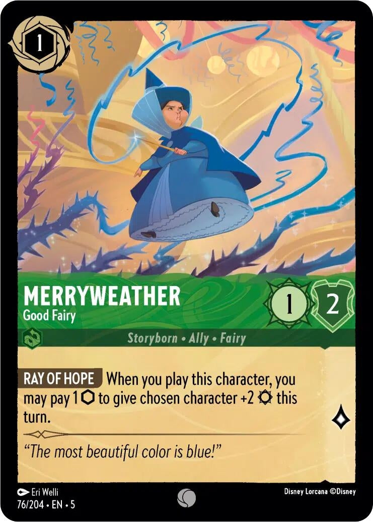 Image for Merryweather - Good Fairy (76/204) (5) - Disney Lorcana