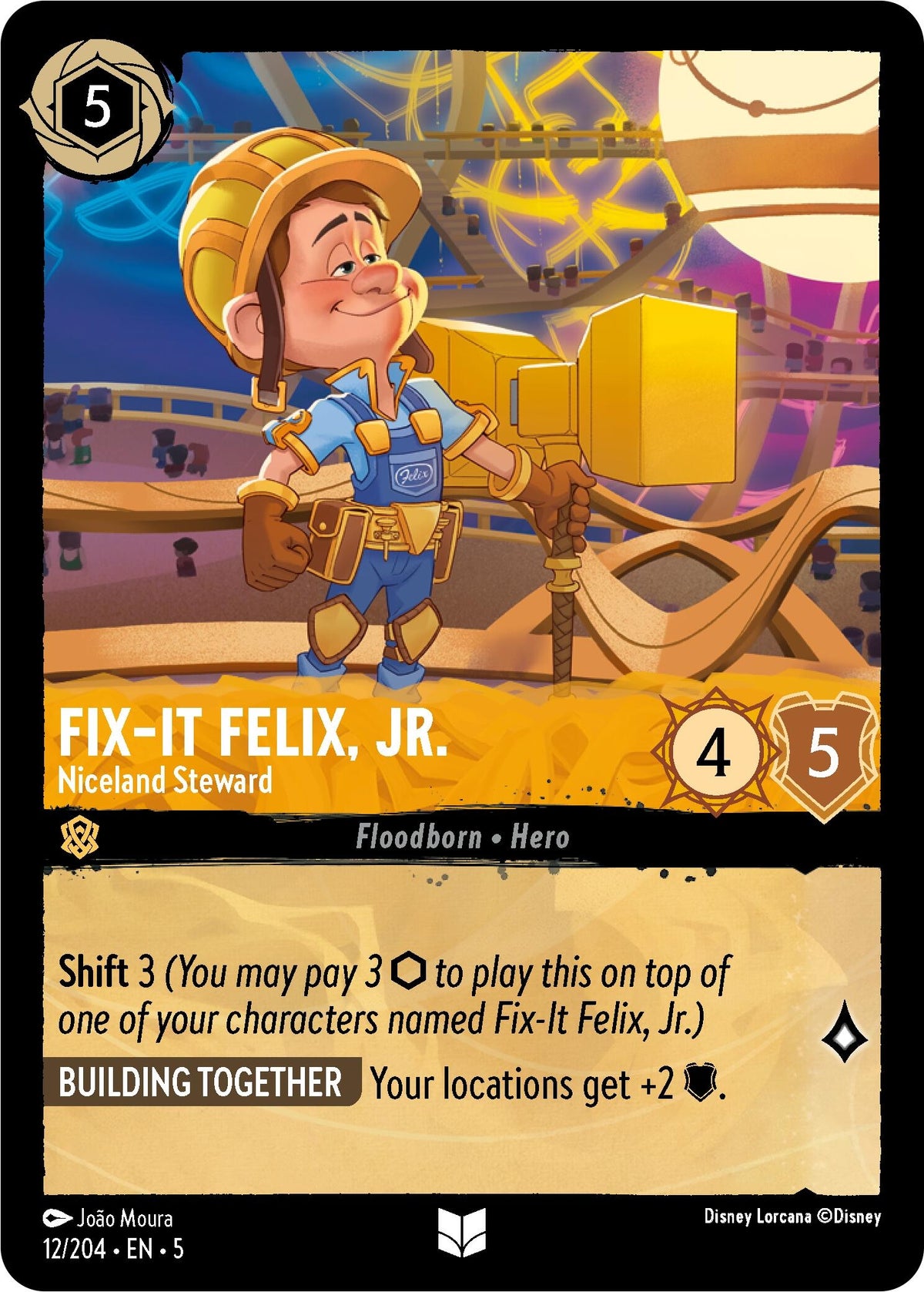 Image for Fix-It Felix, Jr. - Niceland Steward (12/204) (5) - Disney Lorcana