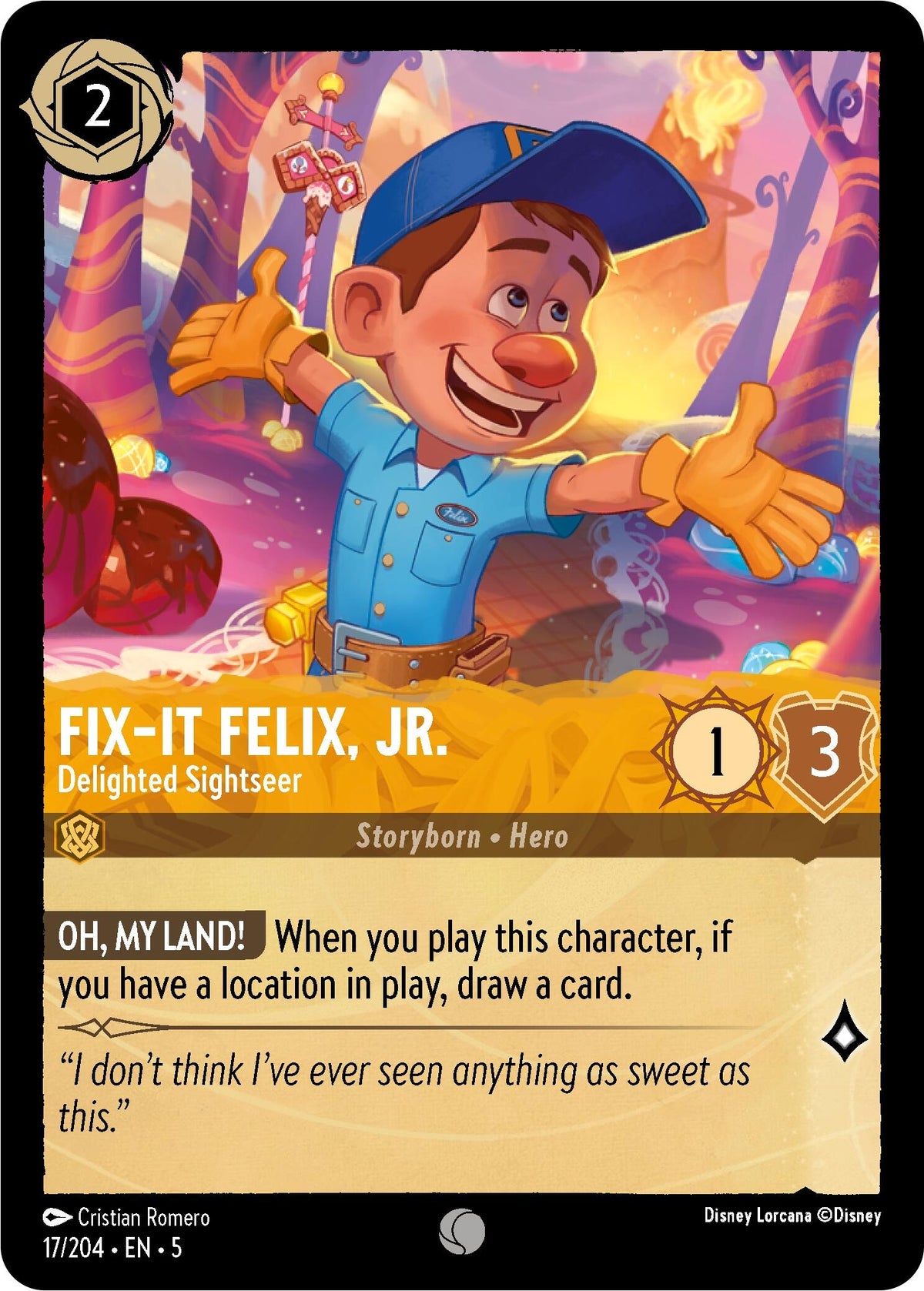 Image for Fix-It Felix, Jr. - Delighted Sightseer (17/204) (5) - Disney Lorcana