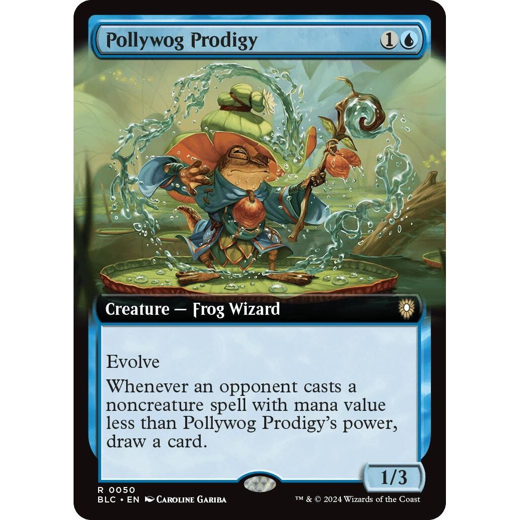Image for Pollywog Prodigy (Extended Art) (50) (BLC) - Magic: The Gathering
