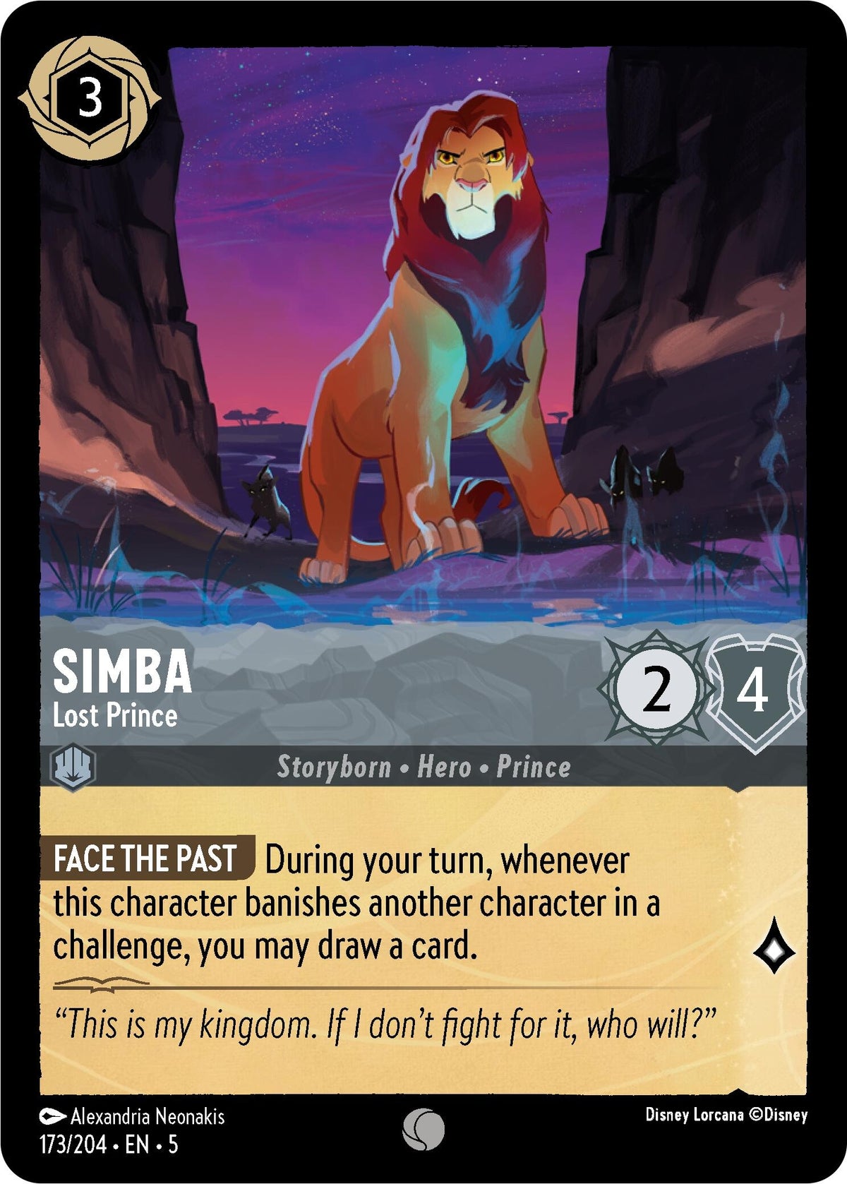 Image for Simba - Lost Prince (173/204) (5) - Disney Lorcana
