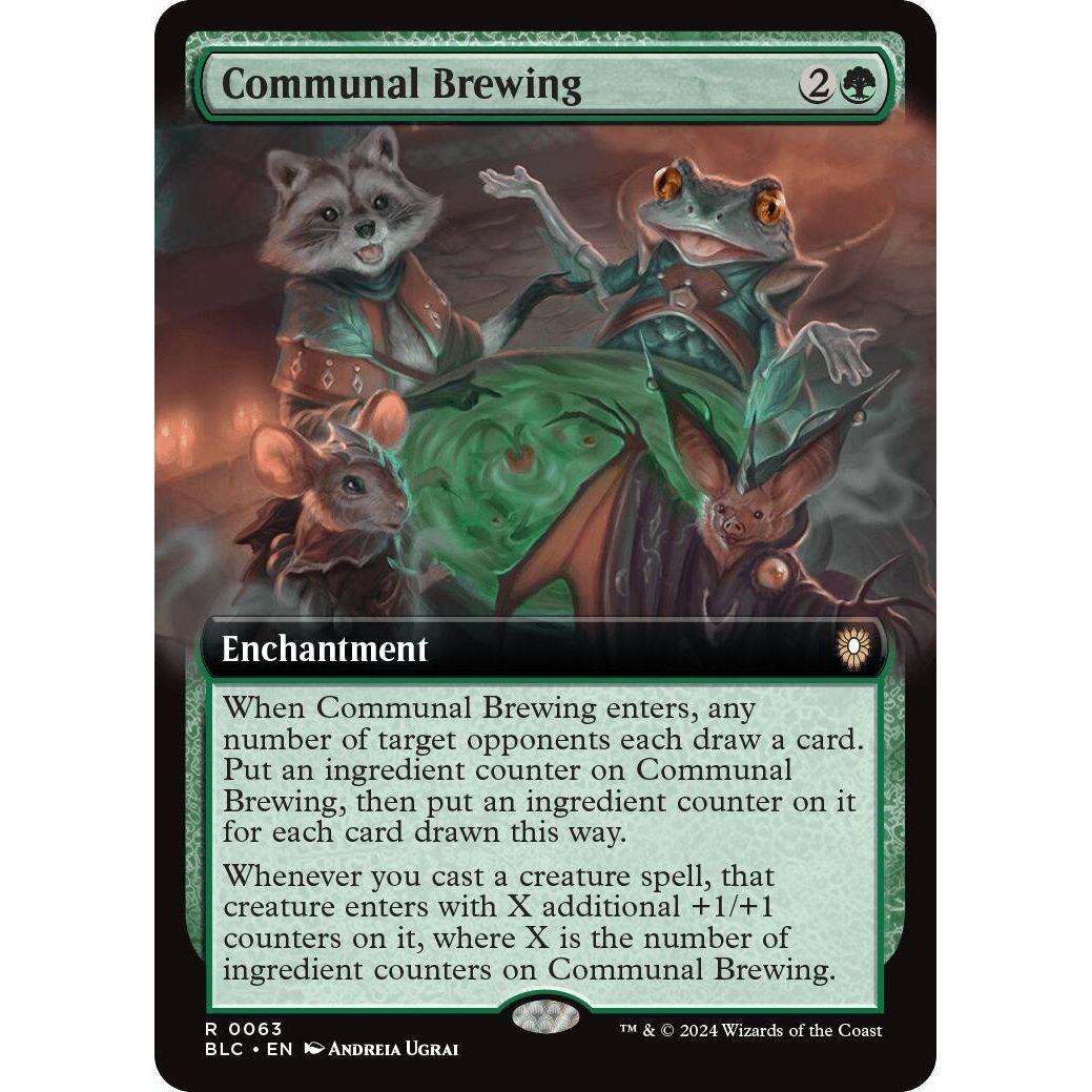 Image for Communal Brewing (Extended Art) (63) (BLC) - Magic: The Gathering