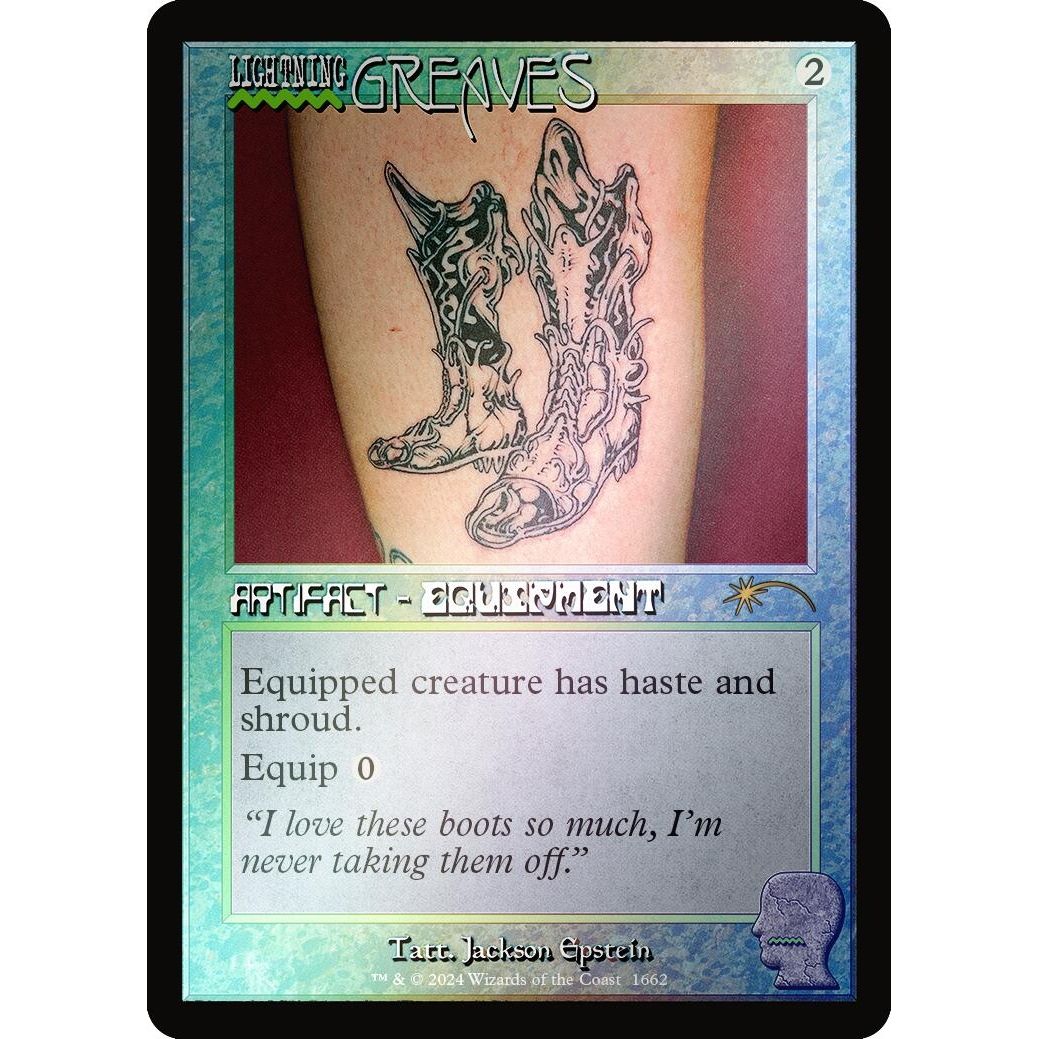 Image for Lightning Greaves (1662) (Rainbow Foil) (1662) (SLD) - Magic: The Gathering