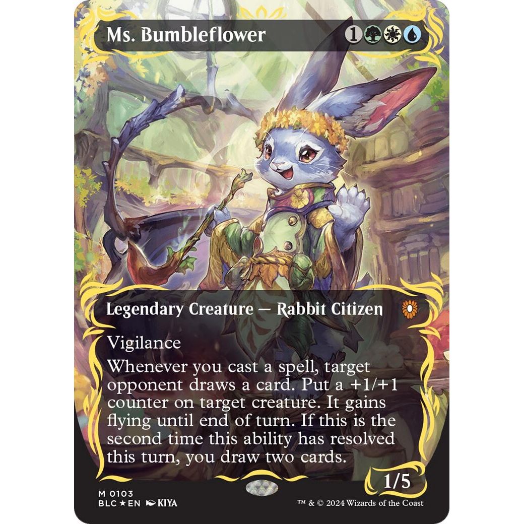 Image for Ms. Bumbleflower (Borderless) (Raised Foil) (103) (BLC) - Magic: The Gathering