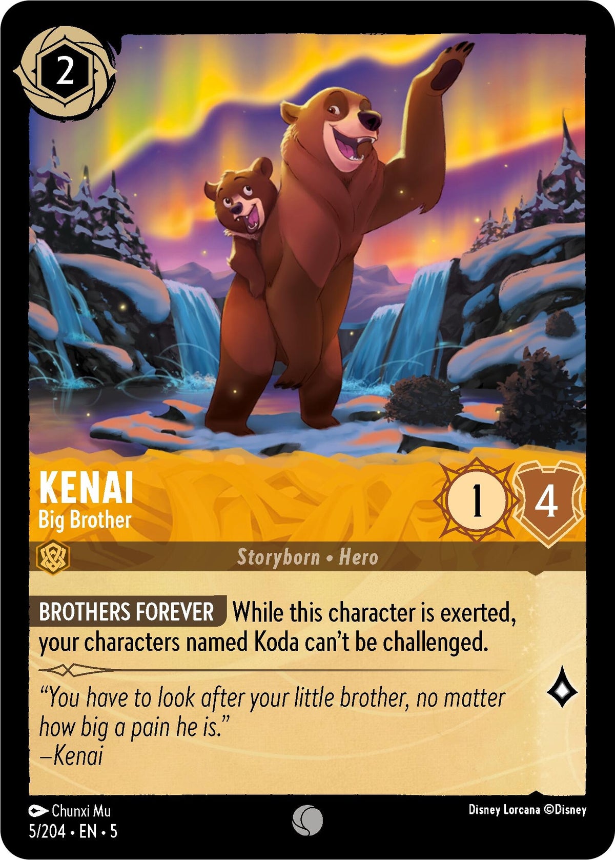 Image for Kenai - Big Brother (5/204) (5) - Disney Lorcana