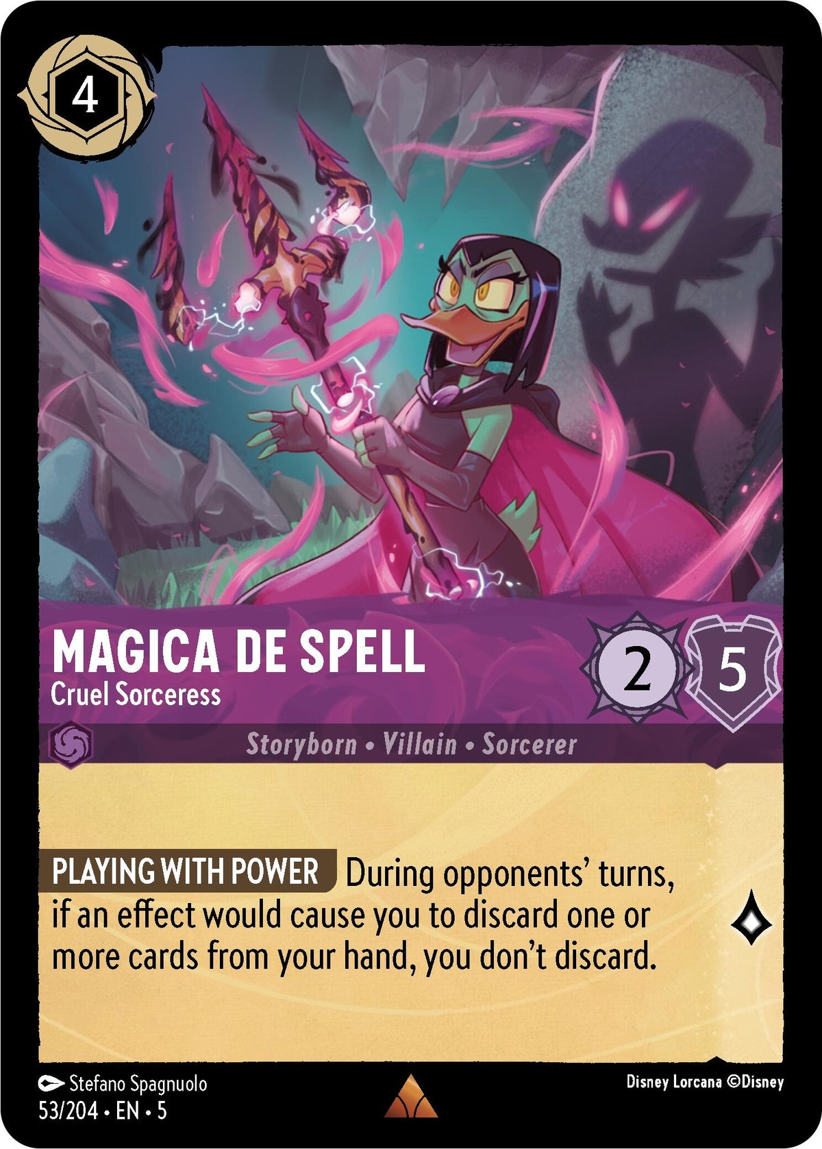 Image for Magica De Spell - Cruel Sorceress (53/204) (5) - Disney Lorcana