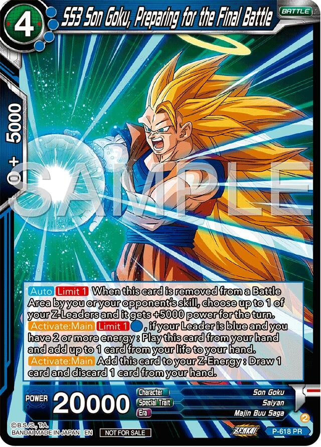 Image for SS3 Son Goku, Preparing for the Final Battle (Deluxe Pack 2024 Vol.2) (P-618) (PR) - Dragon Ball Super: Masters