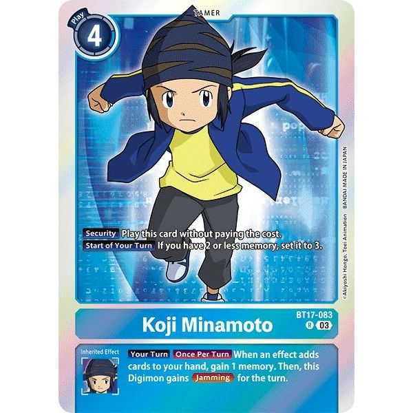 Image for Koji Minamoto (BT17-083 R) (BT17) - Digimon Card Game