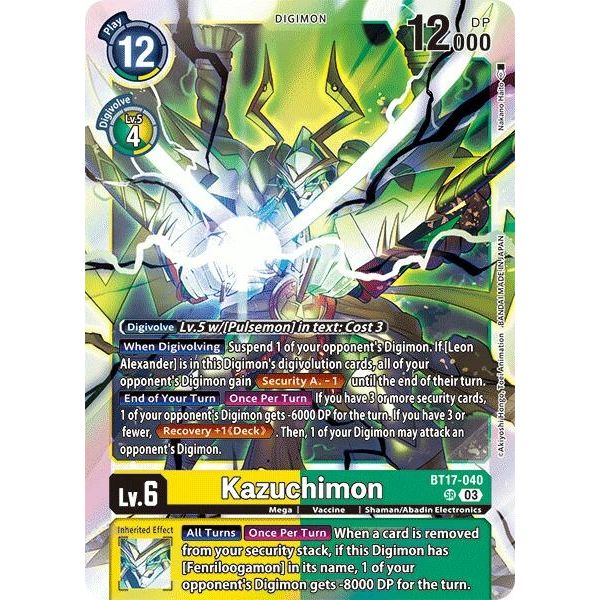 Image for Kazuchimon (BT17-040 SR) (BT17) - Digimon Card Game