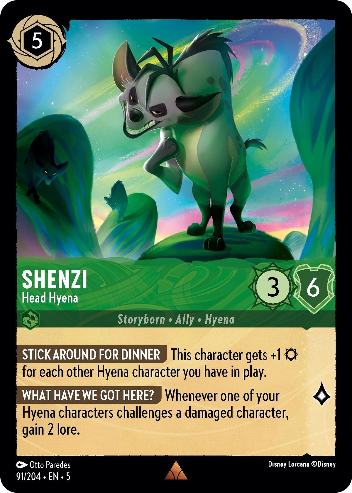 Image for Shenzi - Head Hyena (91/204) (5) - Disney Lorcana