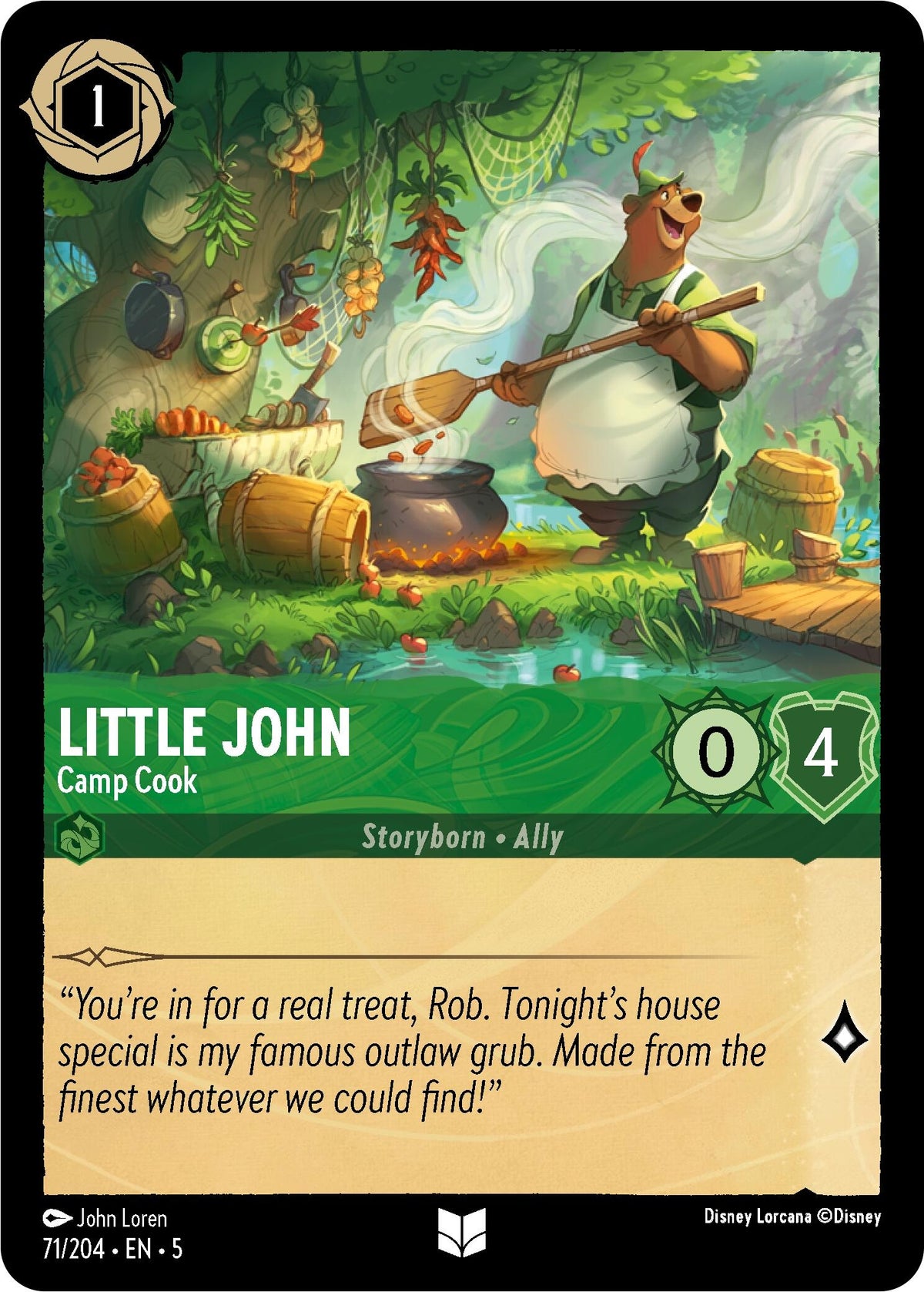Image for Little John - Camp Cook (71/204) (5) - Disney Lorcana