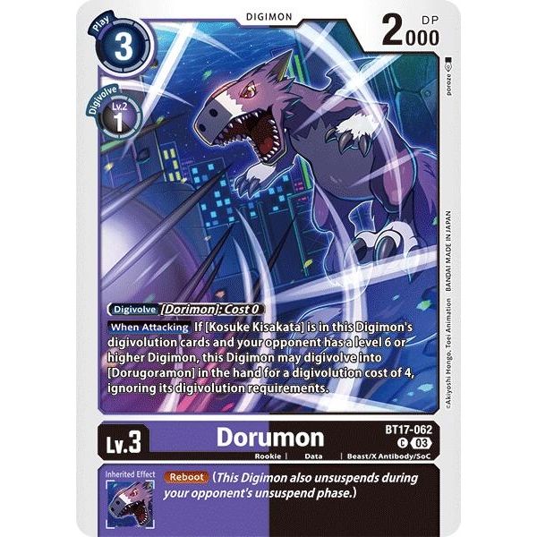 Image for Dorumon (BT17-062 C) (BT17) - Digimon Card Game