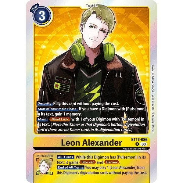 Image for Leon Alexander (BT17-086 R) (BT17) - Digimon Card Game