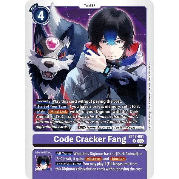 Image for Code Cracker Fang (BT17-091 U) (BT17) - Digimon Card Game