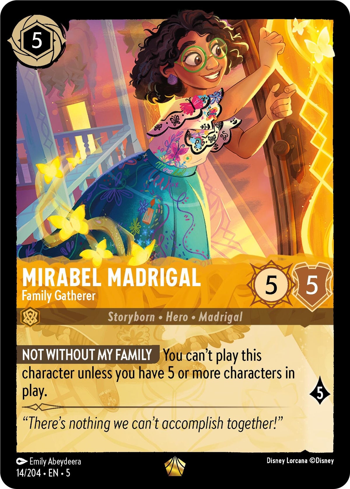 Image for Mirabel Madrigal - Family Gatherer (14/204) (5) - Disney Lorcana