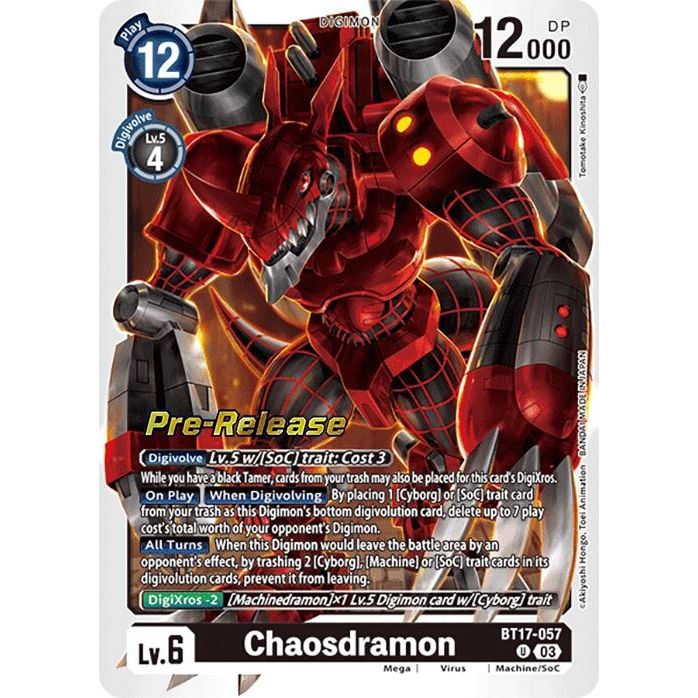 Image for Chaosdramon (BT17-057 U) (BT17_PR) - Digimon Card Game